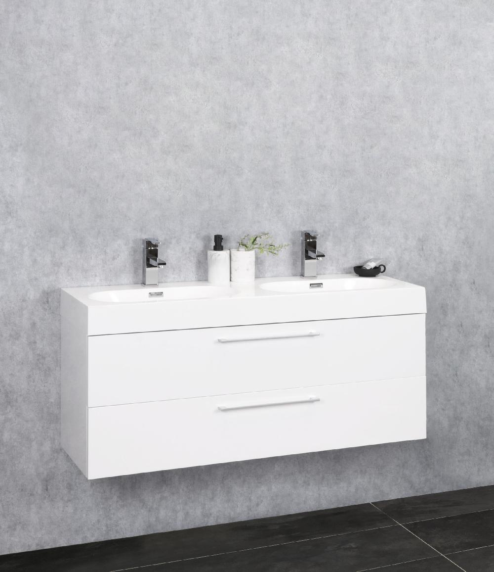 Differnz Differnz Somero Ondrkast – 2 Lades – 120 Cm – Hoogglans Wit