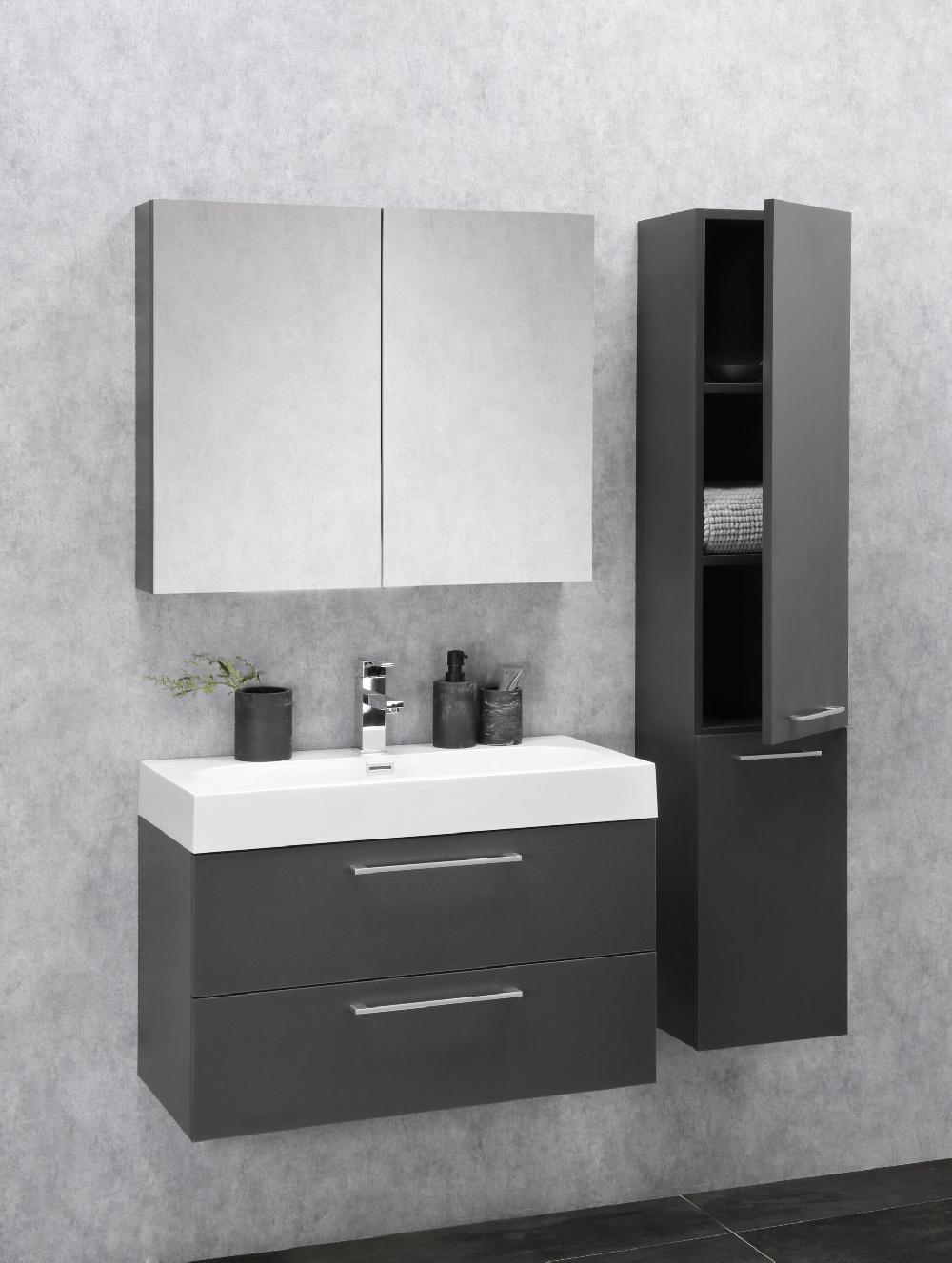 Differnz Differnz Somero Spiegelkast – 60 Cm – Antraciet