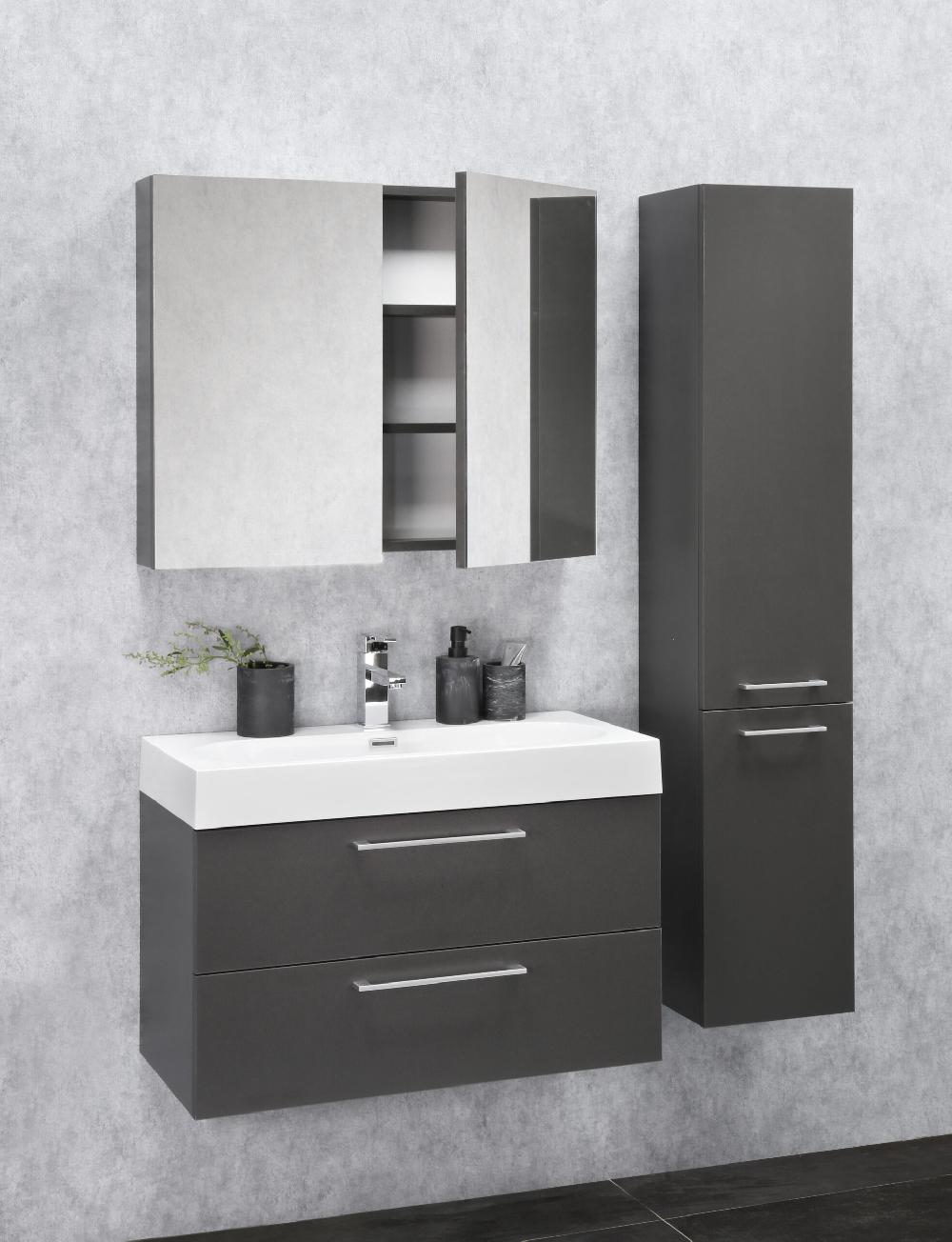 Differnz Differnz Somero Spiegelkast – 60 Cm – Antraciet