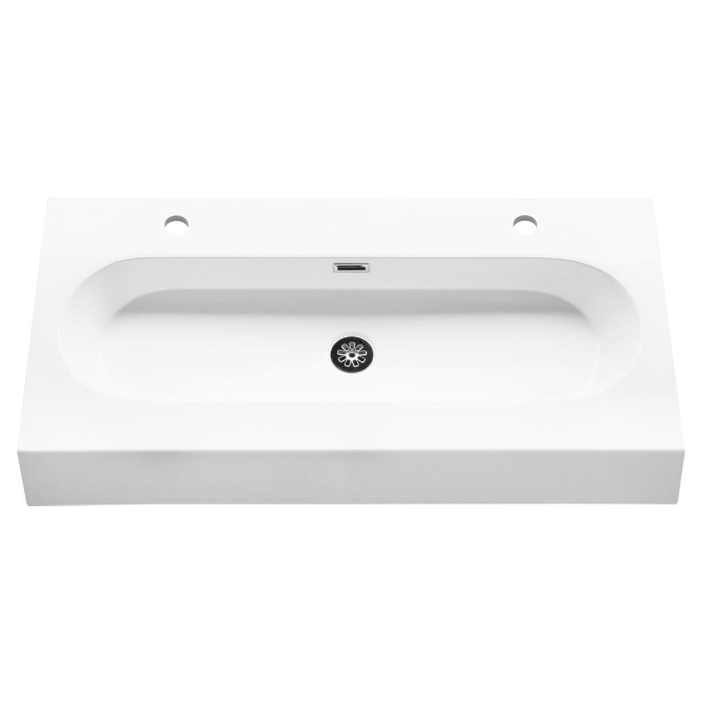 differnz Differnz Somero wastafel – 2 kraangaten – 100 cm – wit