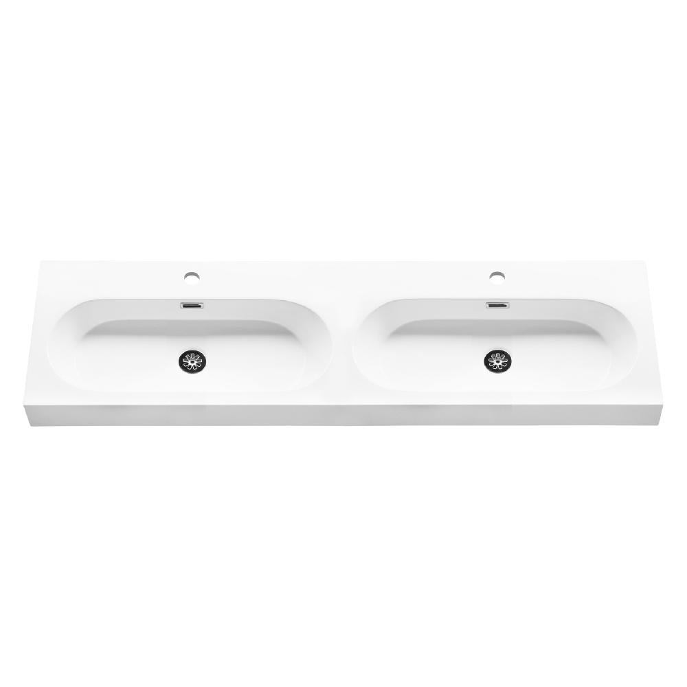 differnz Differnz Somero wastafel – 2 kraangaten – 120 cm – wit