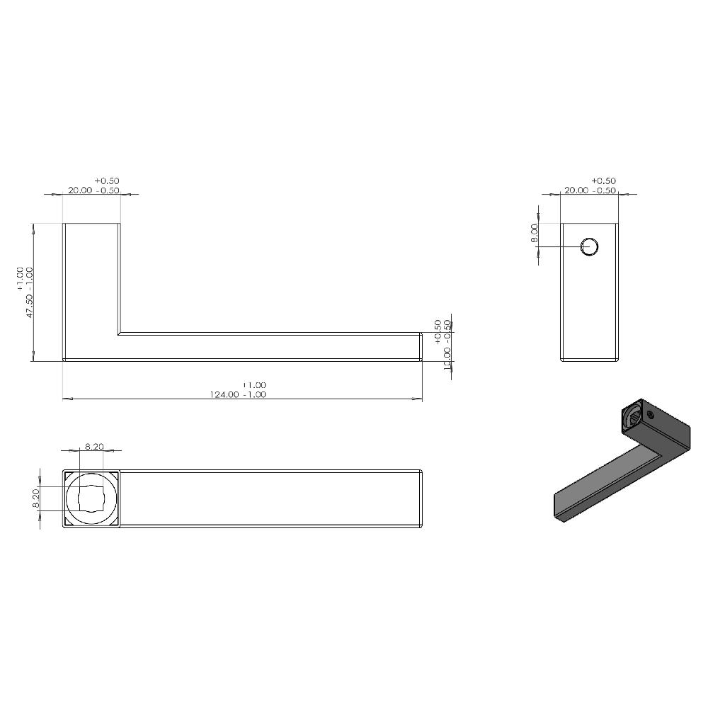 Differnz Differnz Tilburg Deurkruk – Vierkant Schild – Blind – Zwart