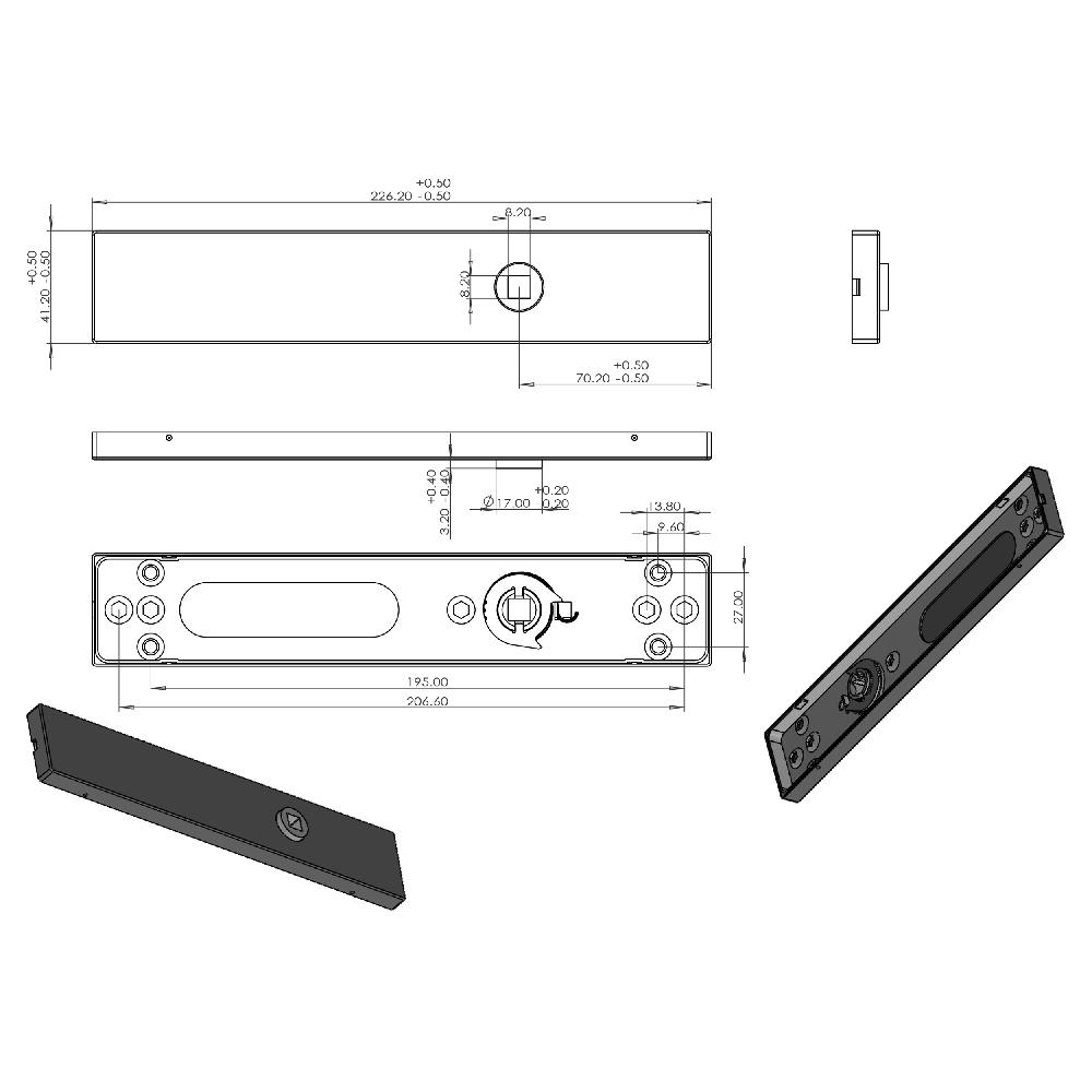 Differnz Differnz Tilburg Deurkruk – Vierkant Schild – Blind – Zwart