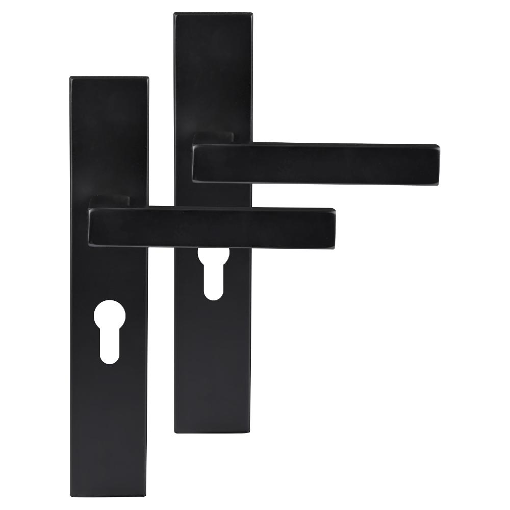 differnz Differnz Tilburg deurkruk – vierkant schild – cilinder 55 mm – zwart