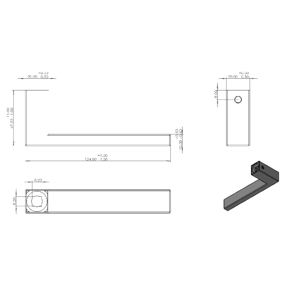 Differnz Differnz Tilburg Deurkruk – Vierkant Schild – Sleutel 56 Mm – Mat Chroom