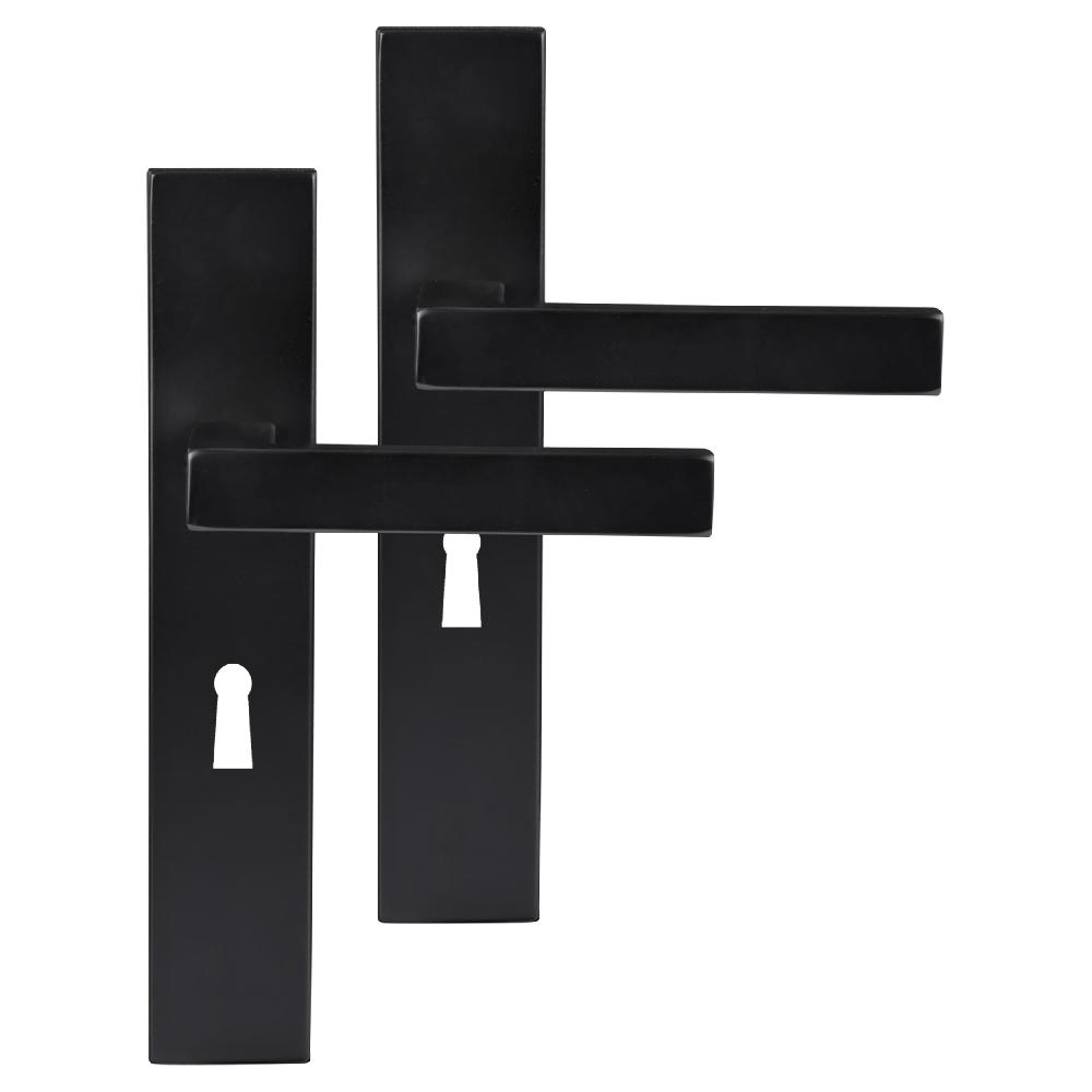 differnz Differnz Tilburg deurkruk – vierkant schild – sleutel 56 mm – zwart