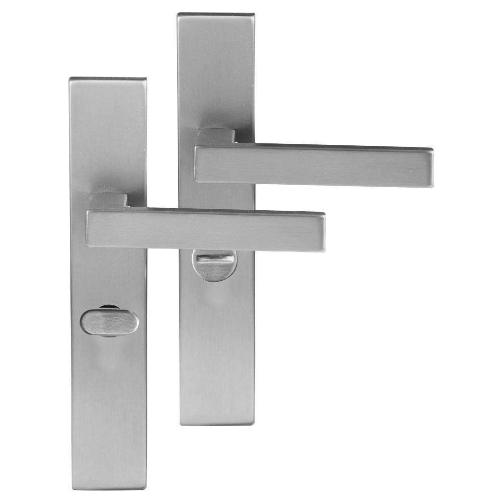 differnz Differnz Tilburg deurkruk – vierkant schild – WC 63 mm – mat chroom