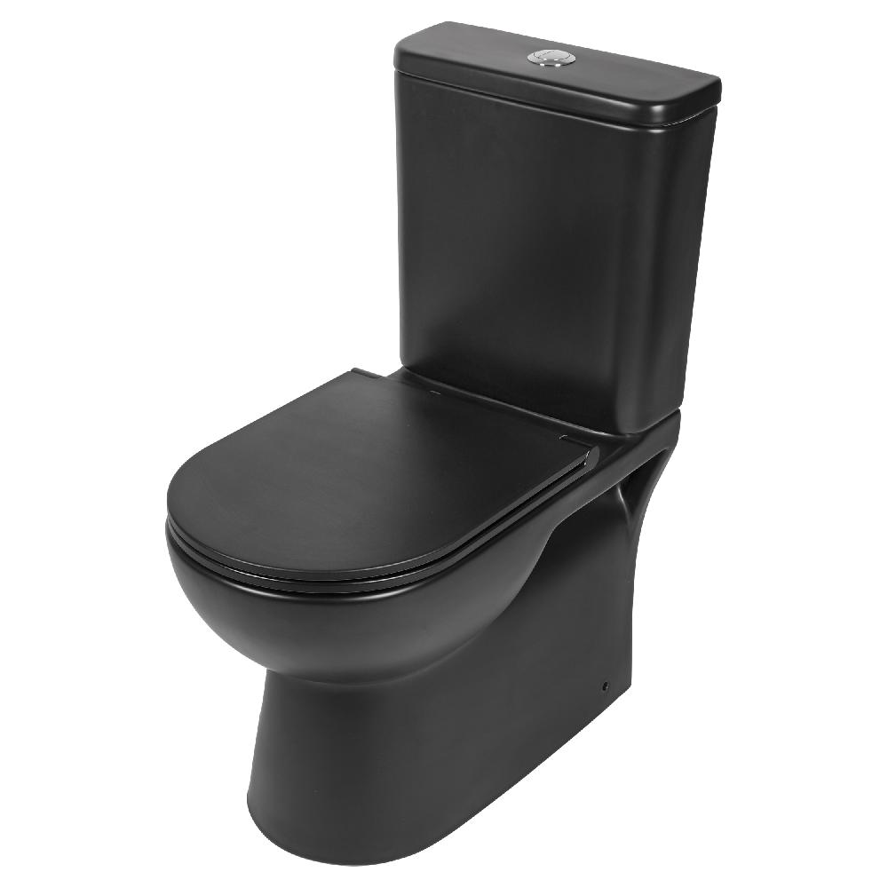 differnz Differnz toilet – duoblok – rimless/universeel – mat zwart