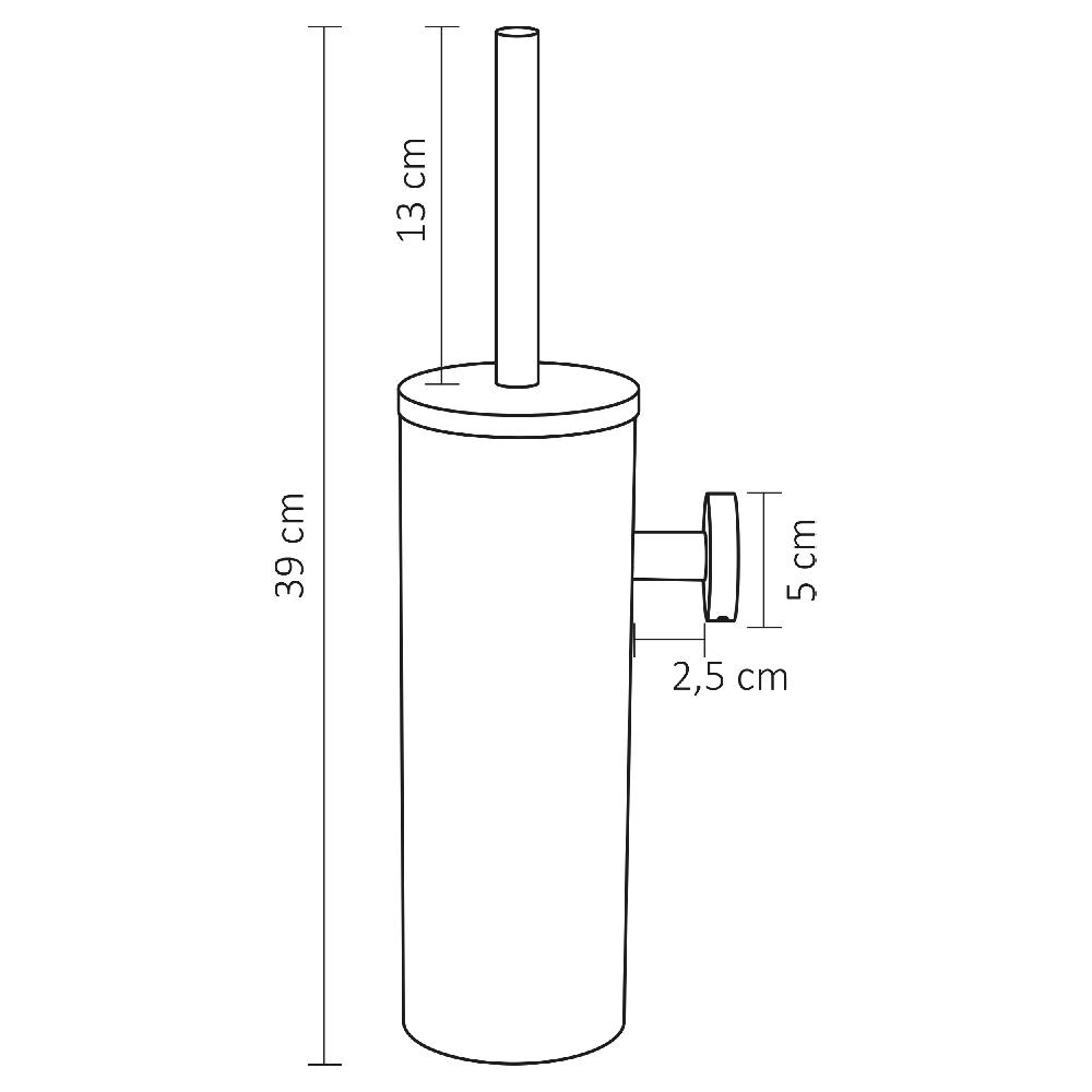 Differnz Differnz Toiletborstel – Wandgemonteerd – Chroom