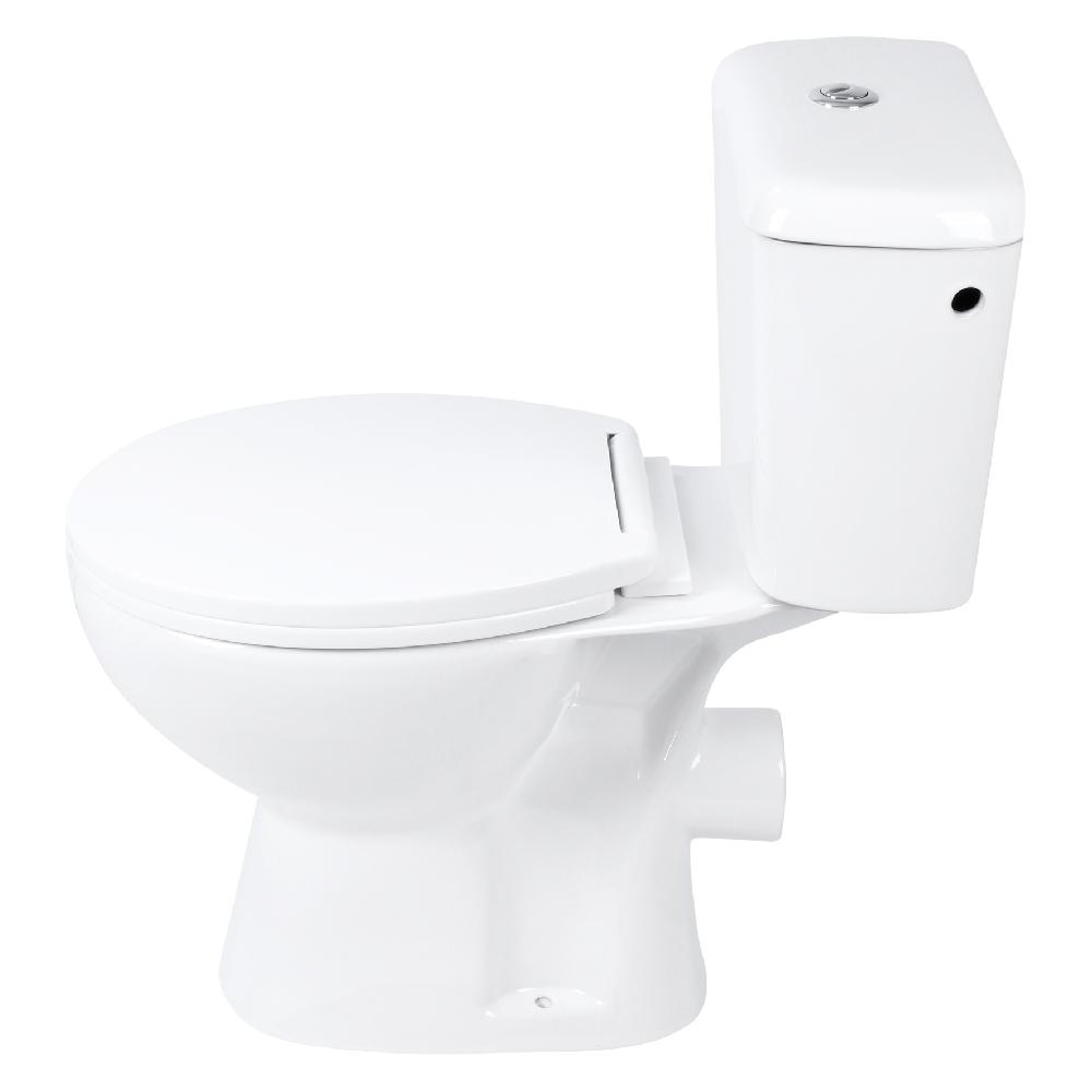 Differnz Differnz Toiletpot – Duoblok Staand – Pijp Kort – Zijuitlaat – Keramiek Wit – 72.5 X 66.5 X 35.5 Cm