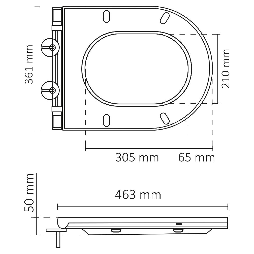 Differnz Differnz Toiletzitting – Voor Mat Wit Rimless Wandtoilet (artikel 38.500.06) – Mat Wit