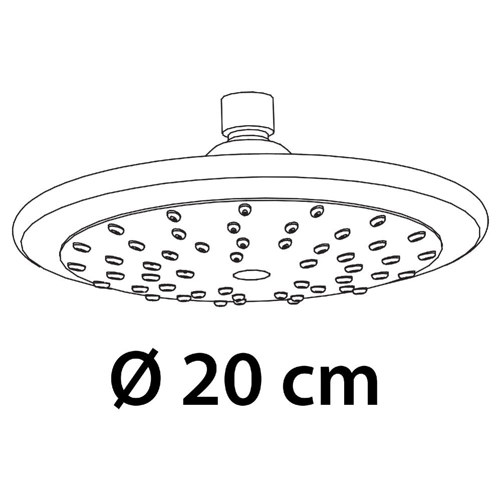 Differnz Differnz Trendline Doucheset – Met Grote Stortdouche En Losse Handdouche – ABS – 20 X 20 X 105 Cm – Chroom