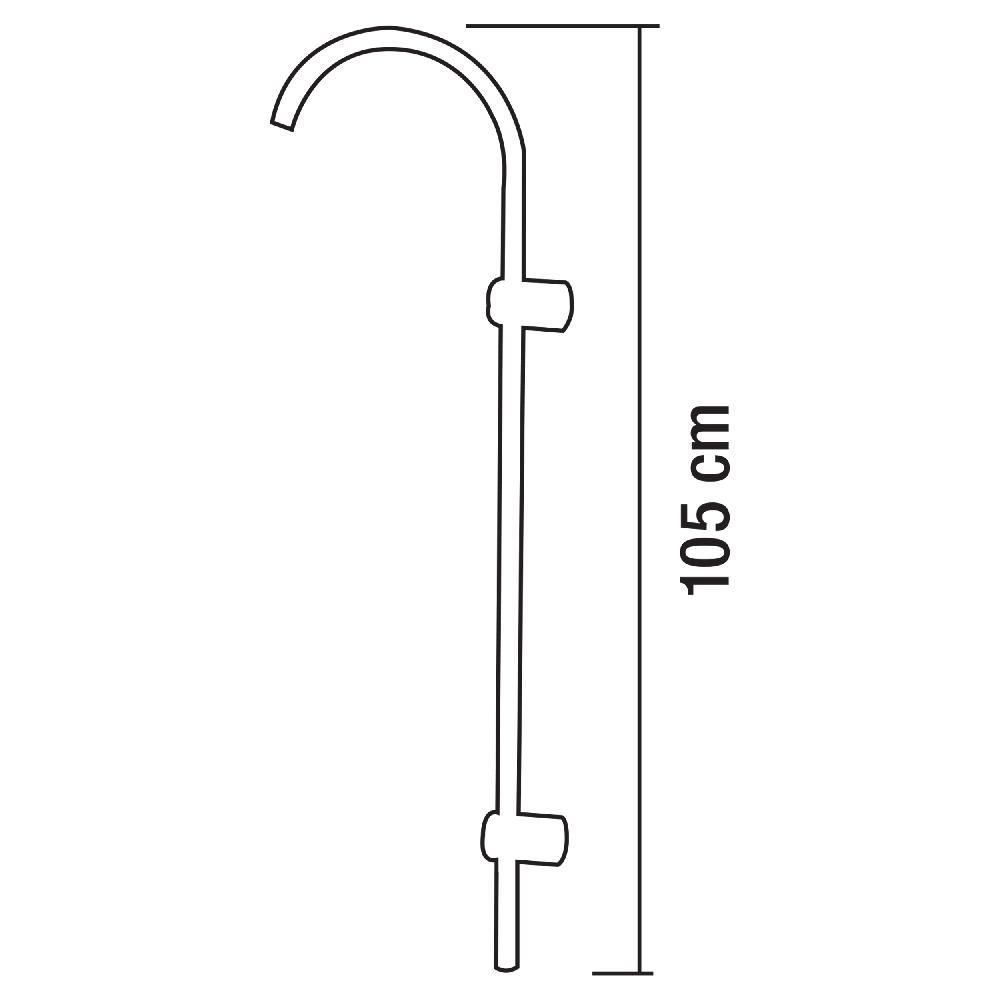 Differnz Differnz Trendline Doucheset – Met Grote Stortdouche En Losse Handdouche – ABS – 20 X 20 X 105 Cm – Chroom