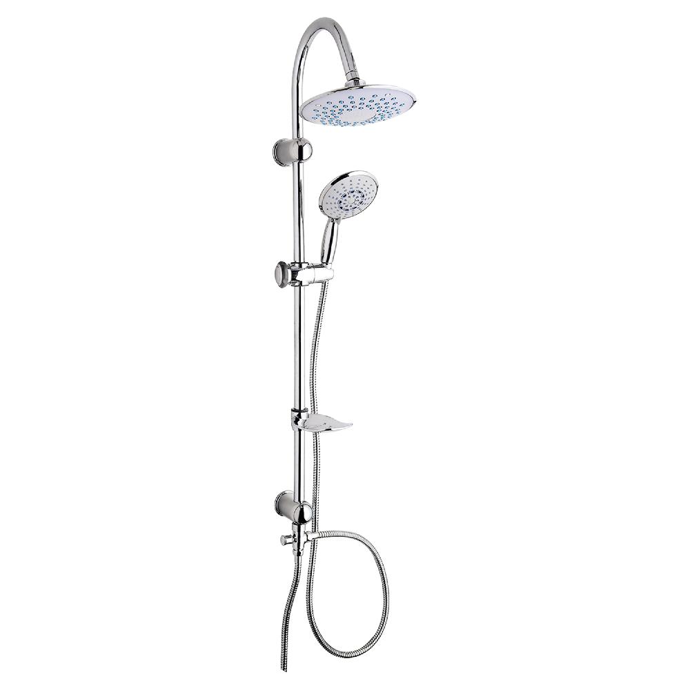 differnz Differnz Trendline doucheset – met grote stortdouche en losse handdouche – ABS – 20 x 20 x 105 cm – chroom