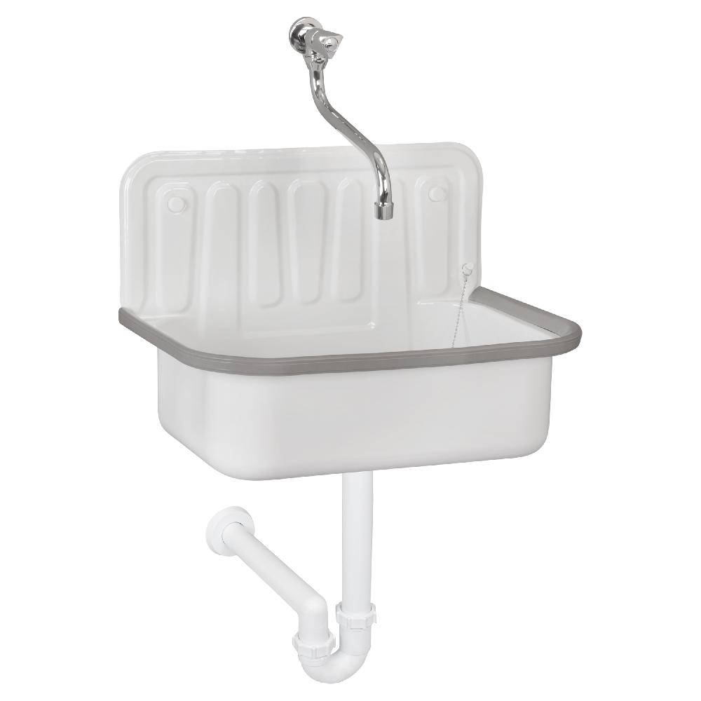 Differnz Uitstortgootsteenset – Met Kraan – Wit