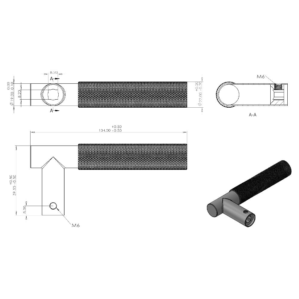 Differnz Differnz Utrecht Deurkruk – Ovaal Schild – Blind – Zwart