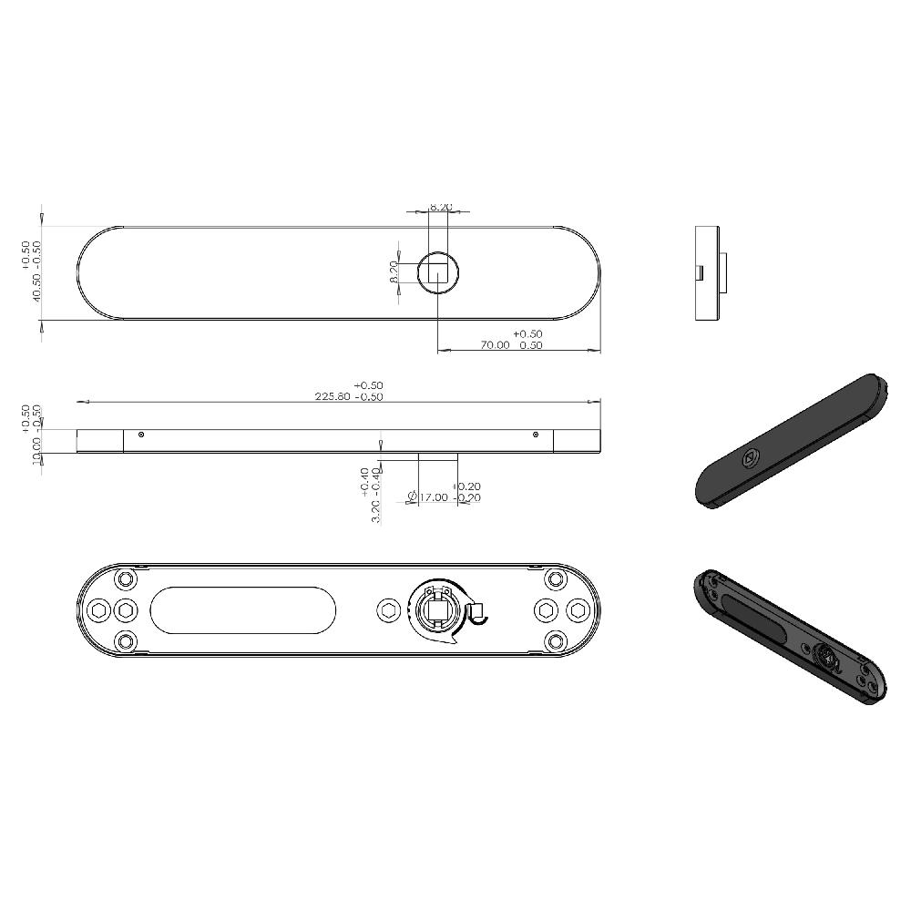 Differnz Differnz Utrecht Deurkruk – Ovaal Schild – Blind – Zwart