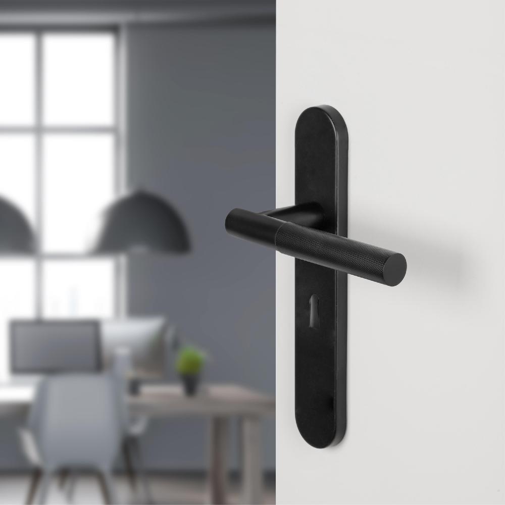 Differnz Differnz Utrecht Deurkruk – Ovaal Schild – Sleutel 56 Mm – Zwart