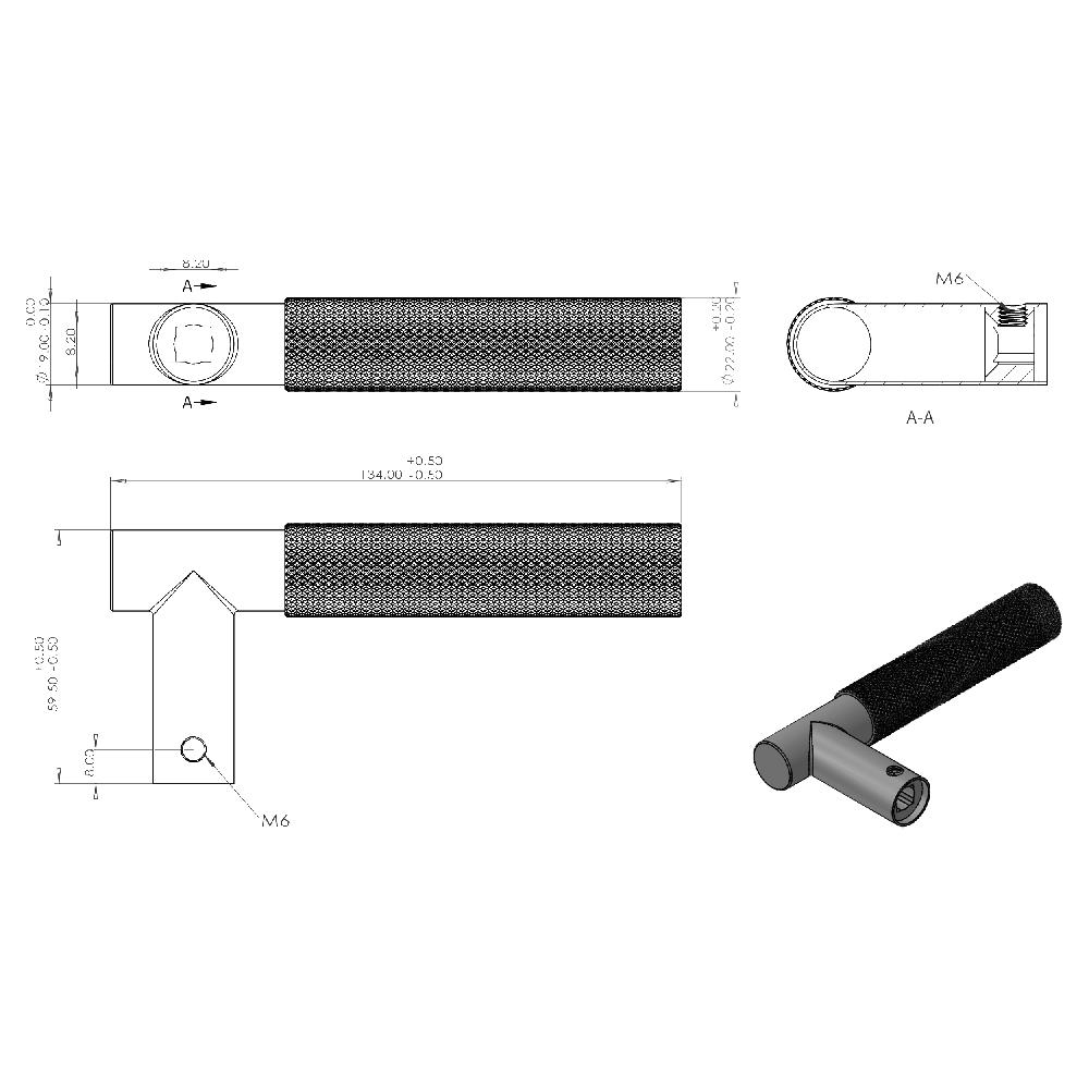 Differnz Differnz Utrecht Deurkruk – Ovaal Schild – Sleutel 56 Mm – Zwart