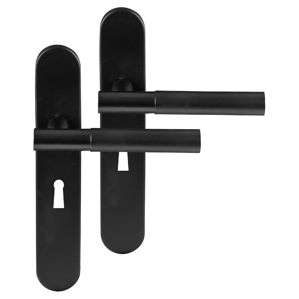 differnz Differnz Utrecht deurkruk – ovaal schild – sleutel 56 mm – zwart