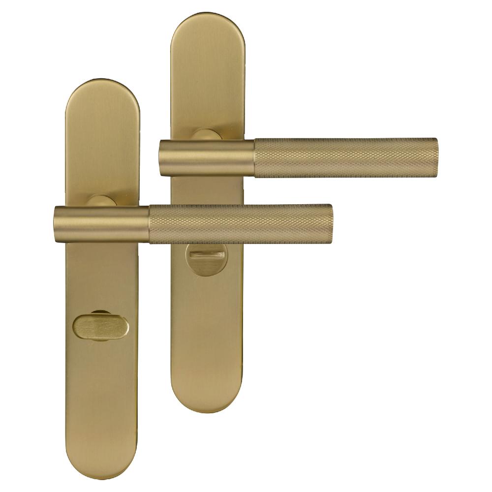 differnz Differnz Utrecht deurkruk – ovaal schild – WC 63 mm – goud