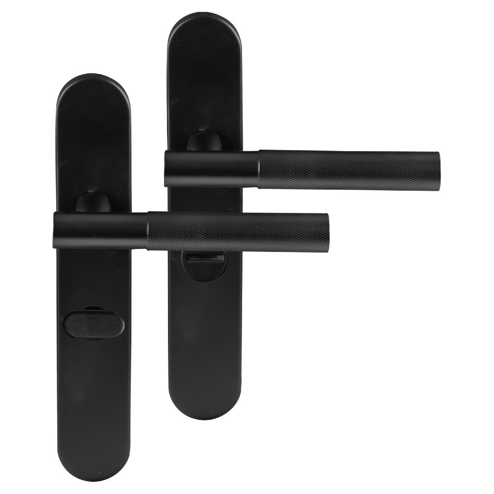 differnz Differnz Utrecht deurkruk – ovaal schild – WC 63 mm – zwart