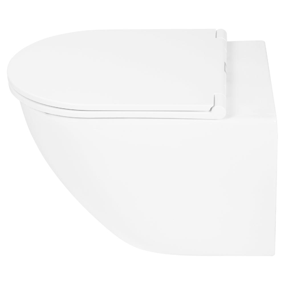 Differnz Differnz Wand Toilet – Rimless Met Zitting – Keramiek – Mat Wit – 51.5 X 36.5 X 35.5 Cm