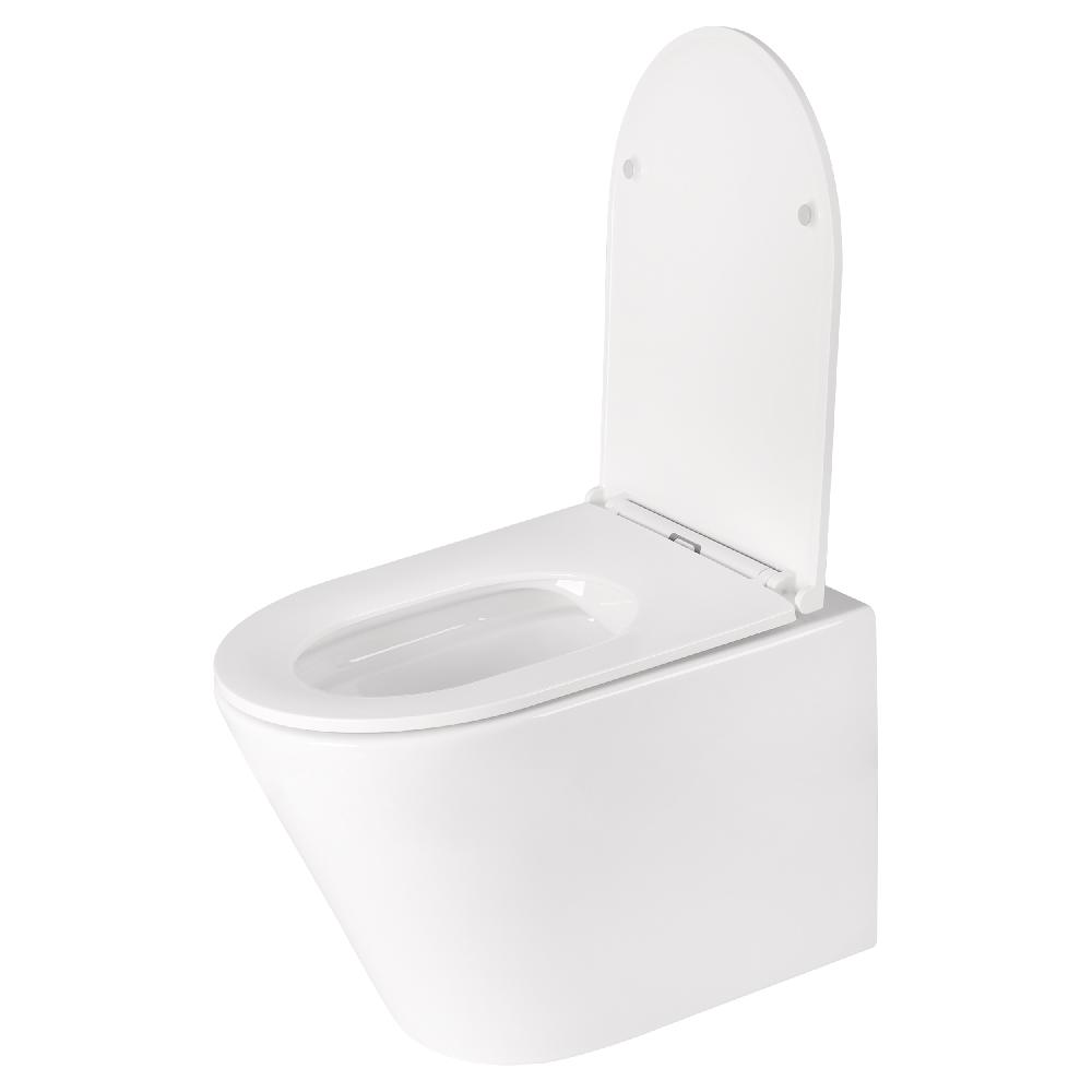 differnz Differnz wand toilet – rimless met zitting – keramiek – hoogglans wit – 51.5 x 36.5 x 35.5 cm