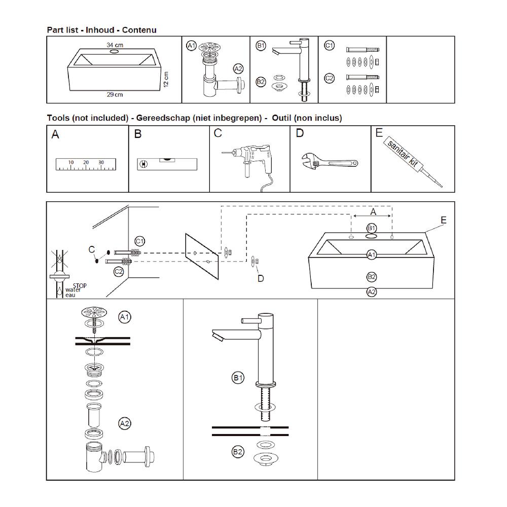 Differnz Differnz Zeus Fonteinset – Keramiek Wit – 33 X 28.5 X 11.5 Cm