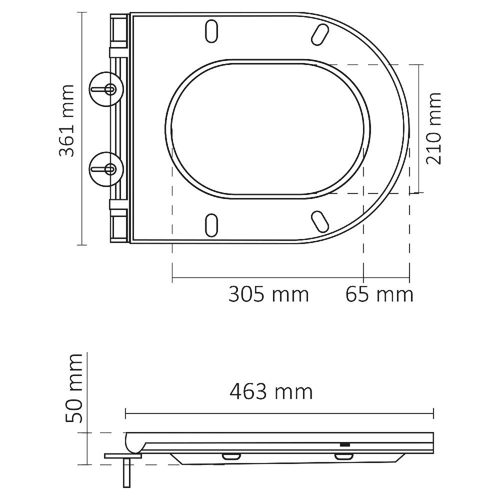 Differnz Differz Toiletzitting – Voor 38.500.03 En 38.500.11 – Zwart