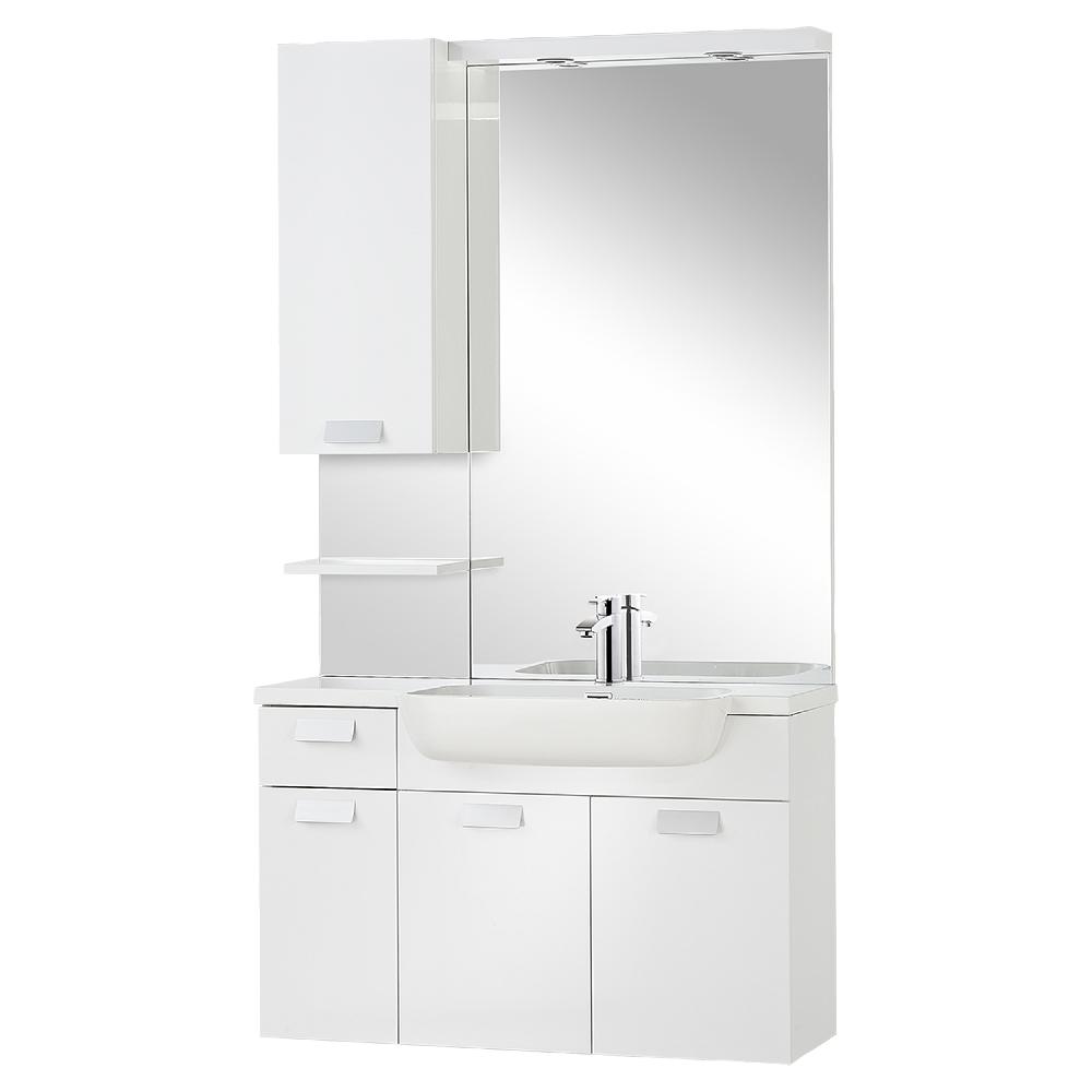 differnz Fabulous badmeubel set – 100 x 200 x 32.5 cm – wit differnz Fabulous badmeubel set – 100 x 200 x 32.5 cm – wit