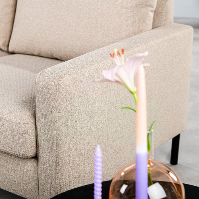 Dimehouse 3-zits Hoekbank Blair Stof Beige Links En Rechts