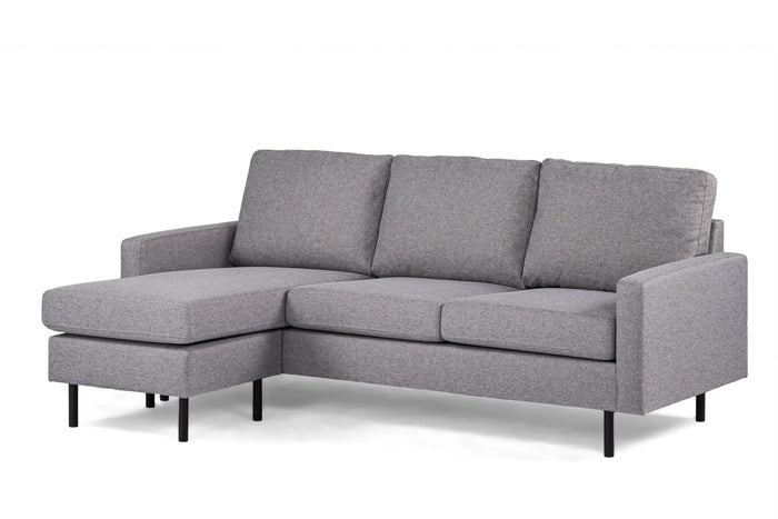 Dimehouse 3-zits Hoekbank Chaise Longue Miller Grijs