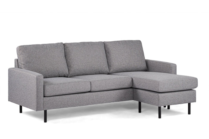 Dimehouse 3-zits Hoekbank Chaise Longue Miller Grijs