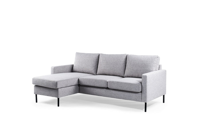 Dimehouse 3-zits Hoekbank Flavie Stof Grijs Links En Rechts