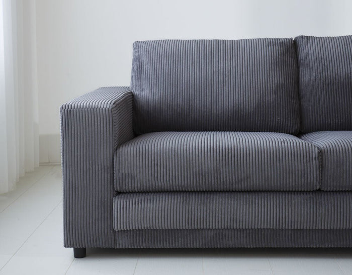 Dimehouse 3-zits Hoekbank Gabi Ribstof Antraciet Rechts