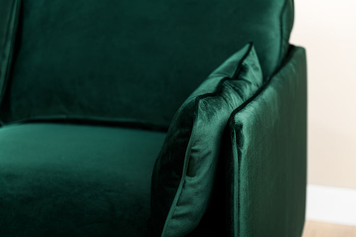 Dimehouse 3-zits Hoekbank Groen Velvet Peppin Links