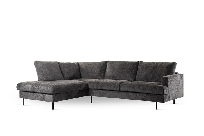 Dimehouse 3-zits Hoekbank Nevada Stof Antraciet Links