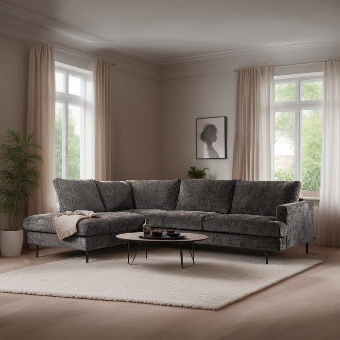 dimehouse 3-zits hoekbank Nevada stof antraciet links