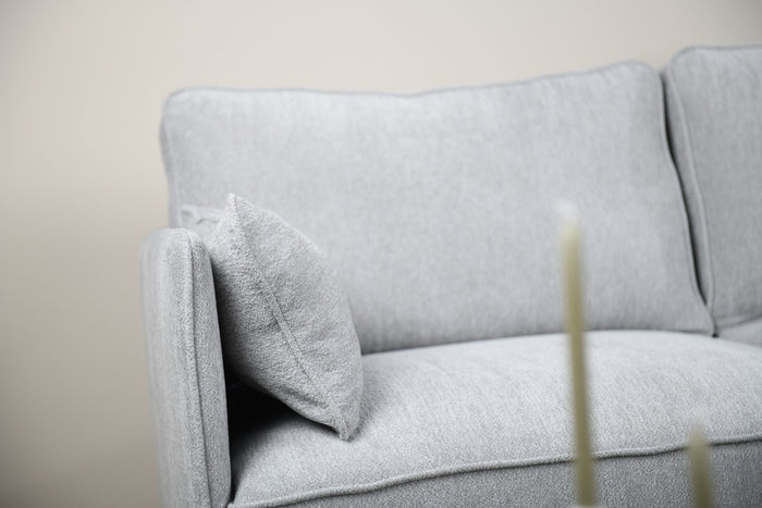 Dimehouse 3-zits Hoekbank Peppin Stof Lichtgrijs Rechts