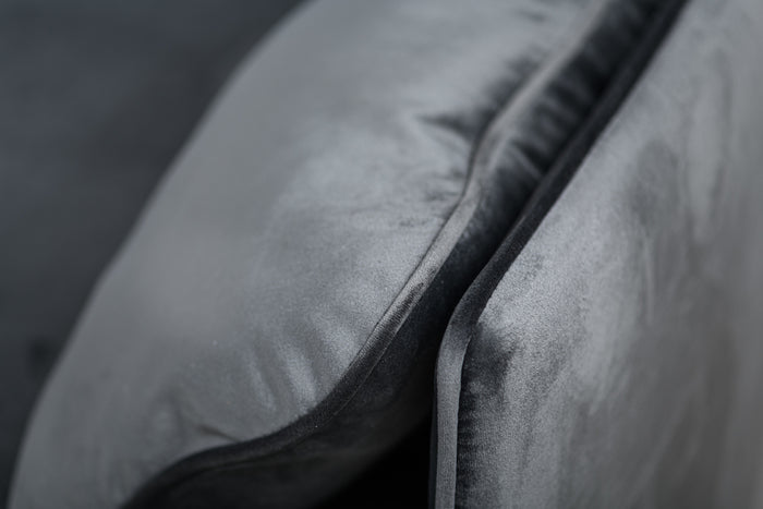 Dimehouse 3-zits Hoekbank Peppin Velvet Donkergrijs Links