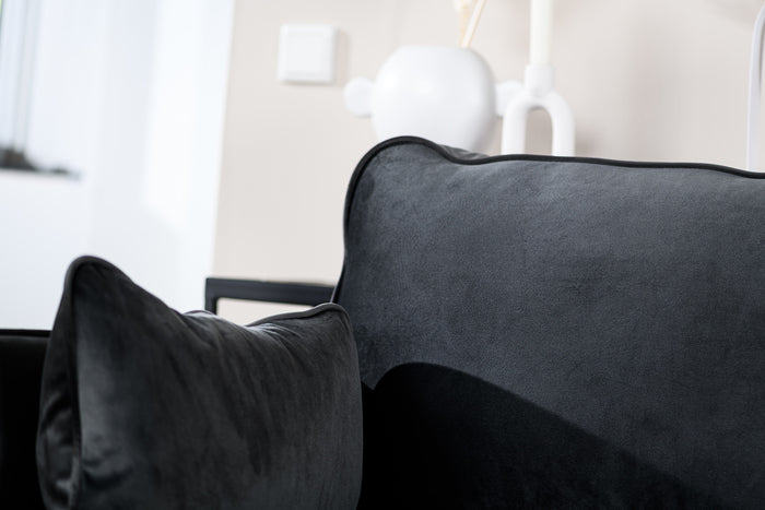 Dimehouse 3-zits Hoekbank Peppin Velvet Donkergrijs Links