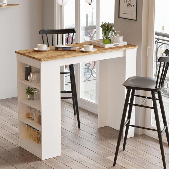 dimehouse Bartafel Paphos Atlantisch Dennenhout Wit Melamine 120x101 8x51 6 cm