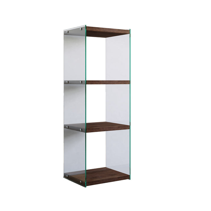 Dimehouse Boekenkast Athos Walnoot Dennenhout 40x120x35 Cm