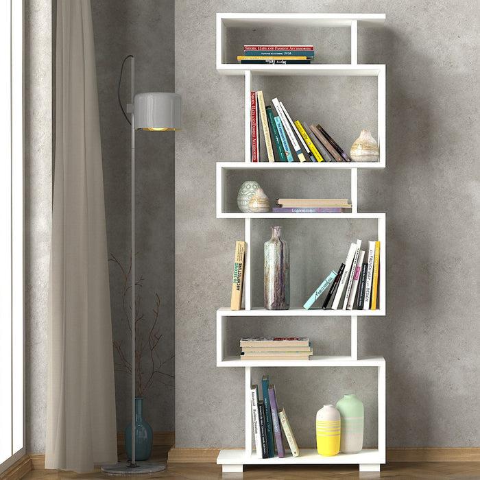 Dimehouse Boekenkast Blok Wit Melamine 60x165x19 5 Cm