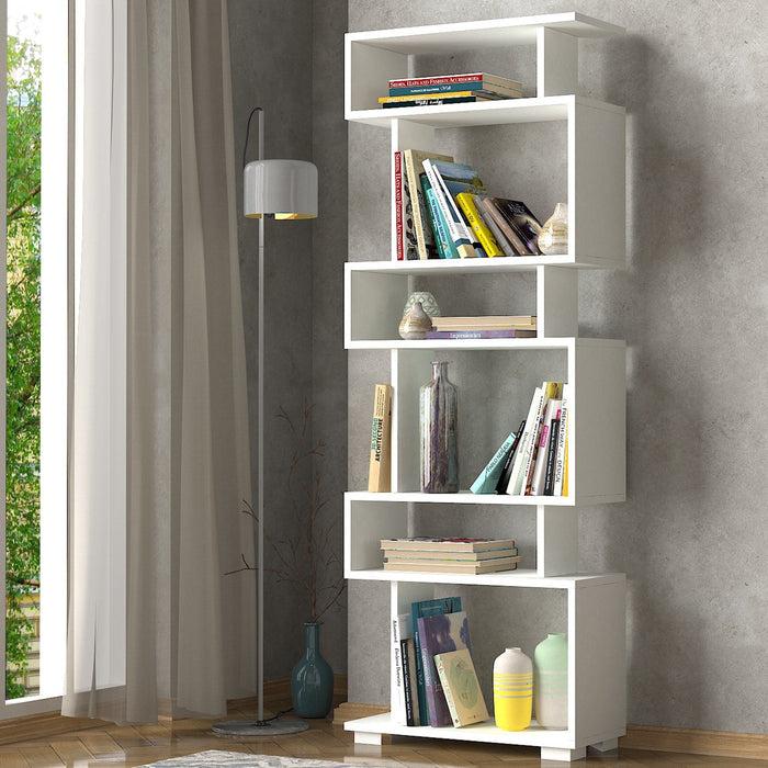 dimehouse Boekenkast Blok Wit Melamine 60x165x19 5 cm