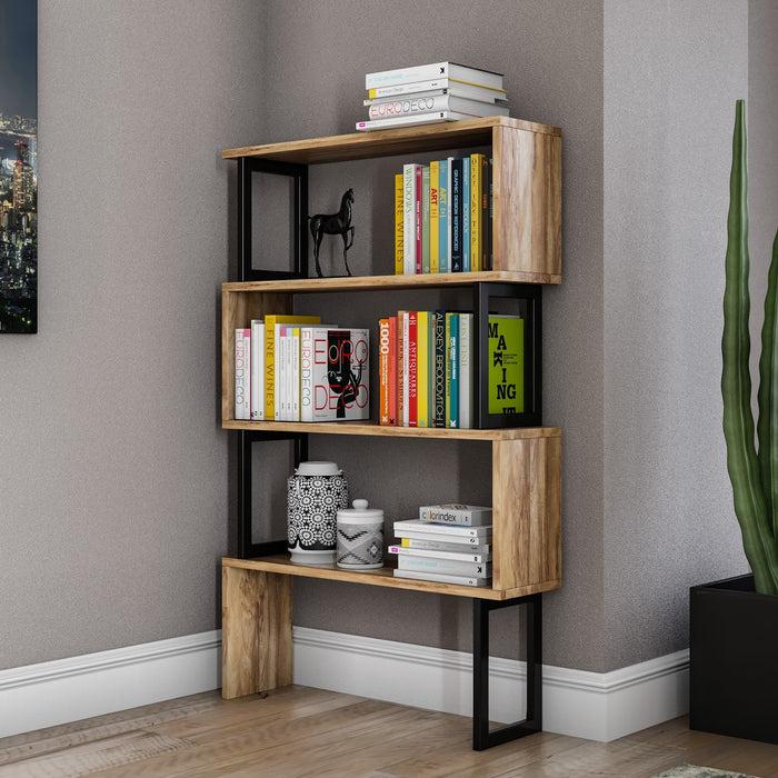 Dimehouse Boekenkast Ceylan Walnoot Melamine 80x128x22 Cm