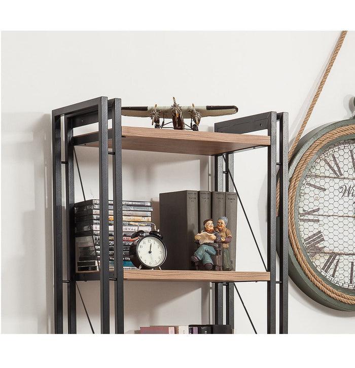 Dimehouse Boekenkast Cosmo Atlantisch Dennenhout Zwart Melamine 60x180x35 Cm