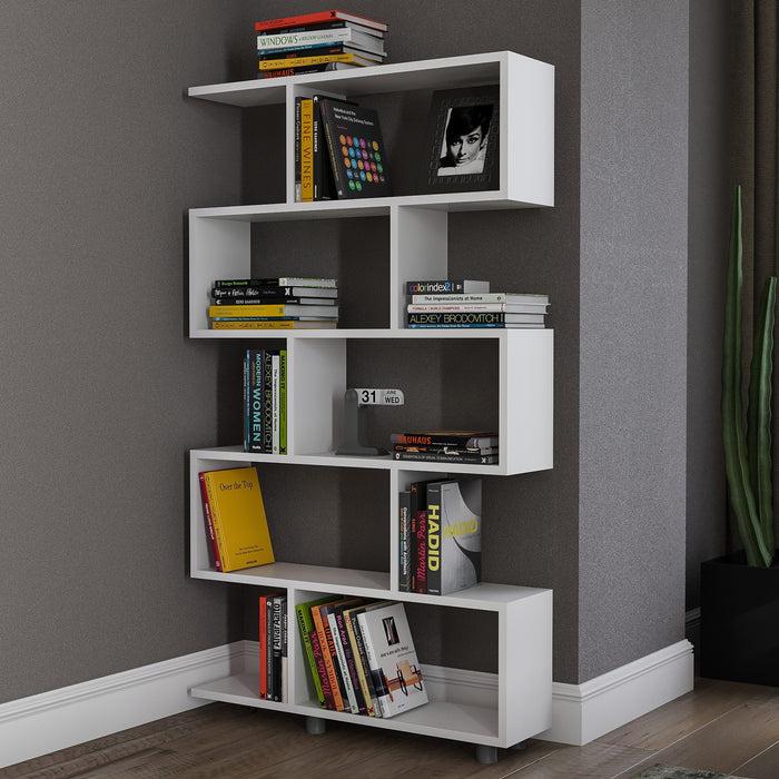 Dimehouse Boekenkast Elif Wit Melamine 90x156x20 Cm