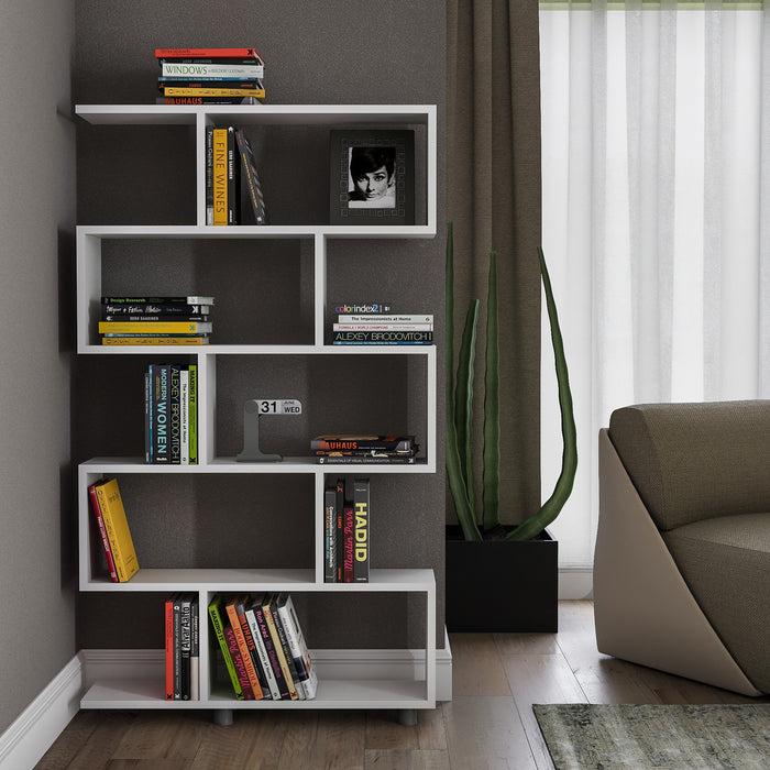 Dimehouse Boekenkast Elif Wit Melamine 90x156x20 Cm